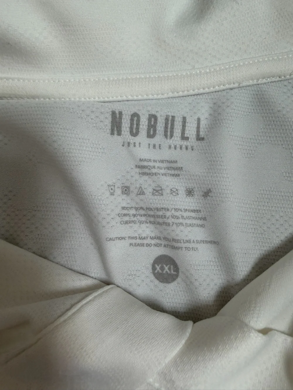 NOBULL Men's White Performance Polo, Camo Textured, Lightweight, EUC, XXL - Picture 2 of 4